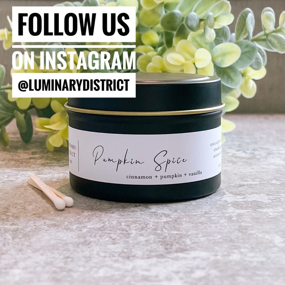 4oz Travel Black Tin Candle, Handmade